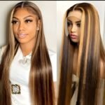 Peluca de fibra natural - densidad media - onda suave - mezcla de color - 66,04cm